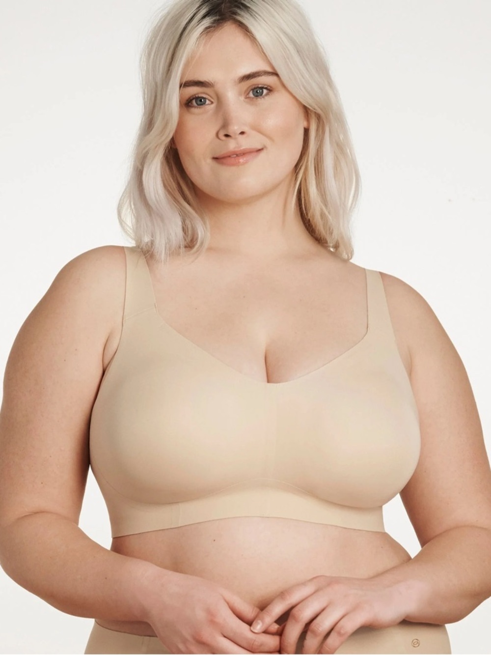 EVELYN & BOBBIE the beyond bra sand beige wireless comfort 2XL
